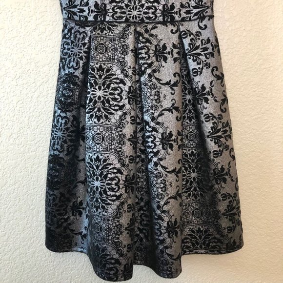 AQUA Sleeveless Dress Blk/Silver Sz S - Picture 3 of 8